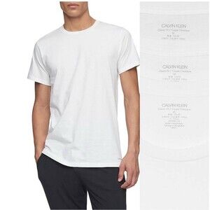 Calvin Klein XL  Men’s 3 Pack Of White T-shirts Sz Med NIB 100% Cotton Crew Neck